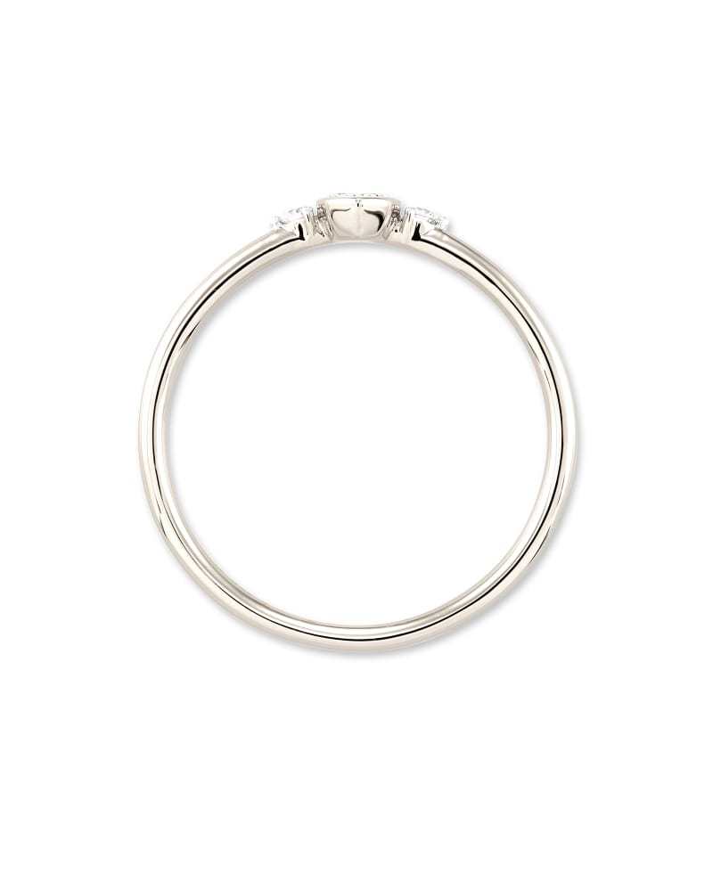 Marisa 14k White Gold Band Ring in White Diamond image number 1